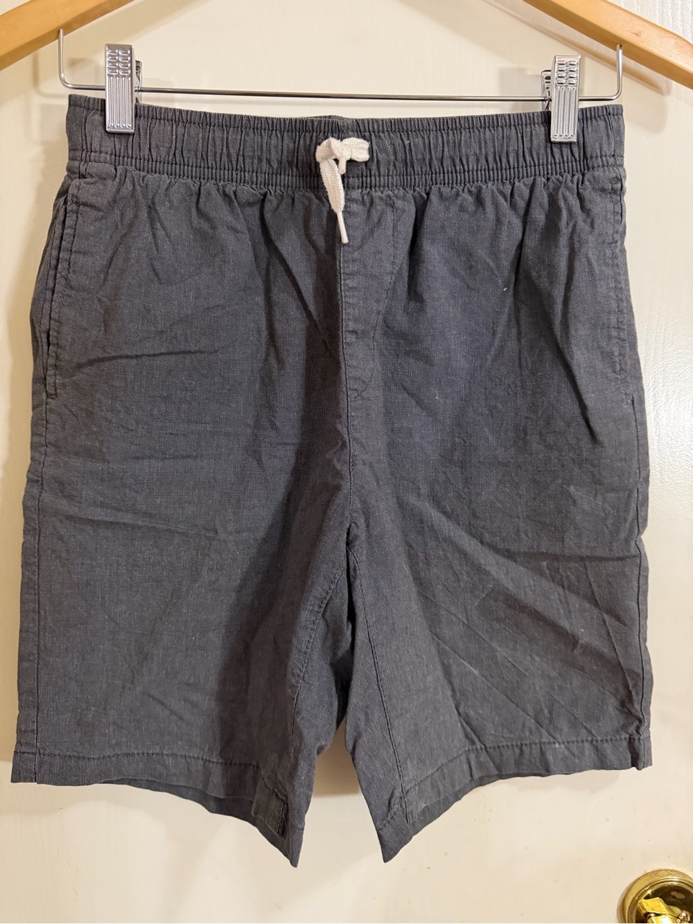 Old Navy Casual Drawstring Linen-Blend Shorts — Charcoal Gray (225)